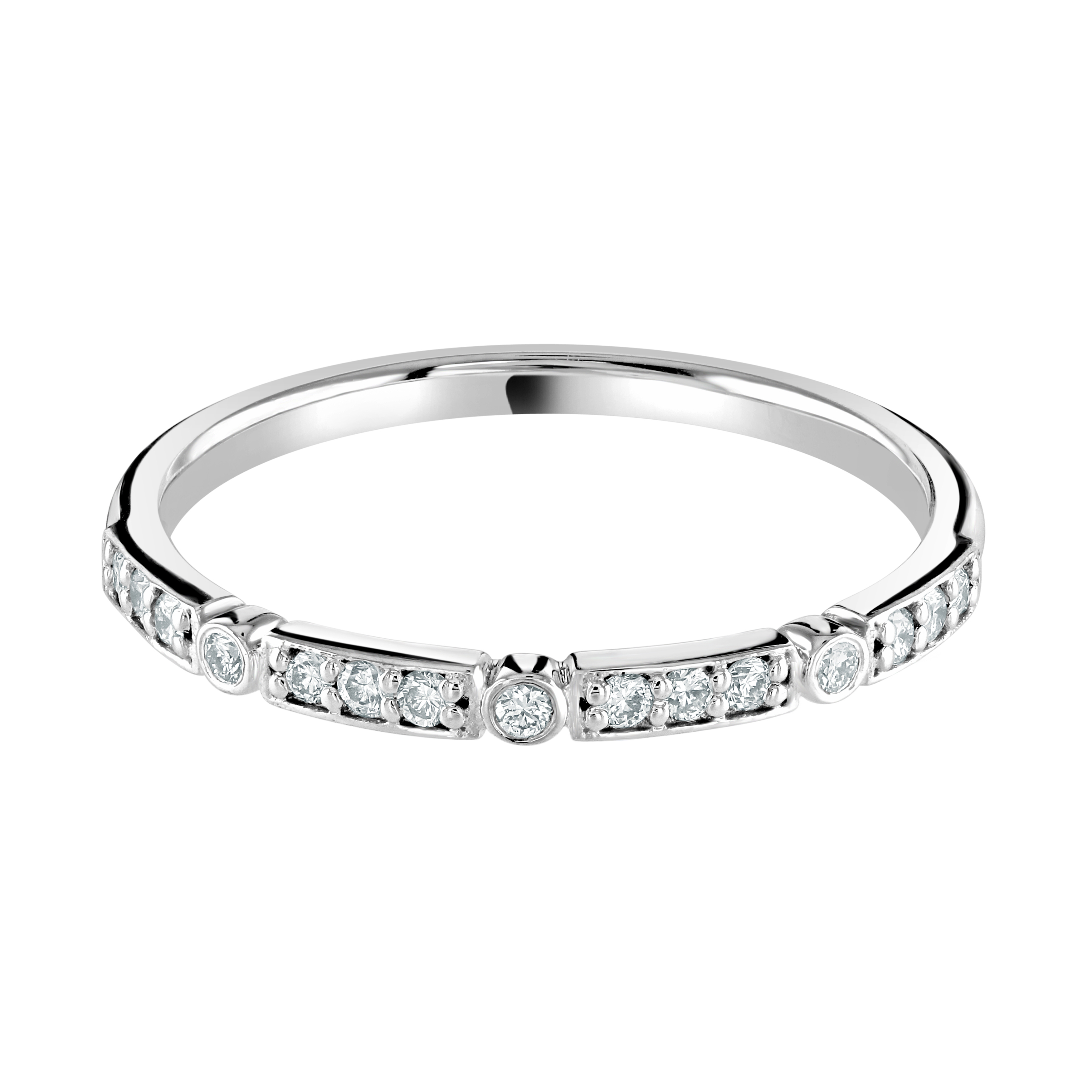 Dainty Diamond Half Eternity Ring in Platinum Bradley's Jewellers York